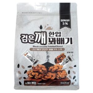 출출할 때 한입에 쏘옥~ 검은깨 한입 꽈배기 80개입