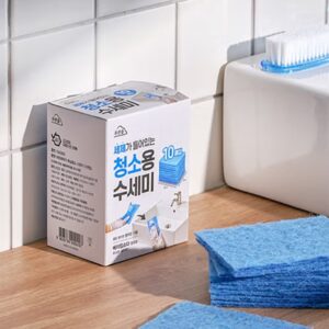 베이킹소다 함유, 세제가 들어있는 청소용 수세미 10매입