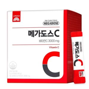하루1포 고함량 비타민C 고려은단 메가도스 비타민C 3000mg, 180g (3gX60포)