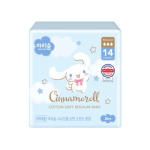 마리솜 시나모롤 순면소프트 중형 생리대 14개입 (25cm)